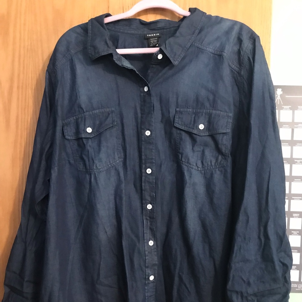 Torrid Dark Denim Shirt